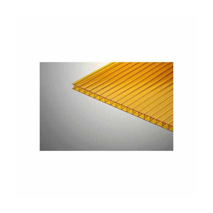 Сотовый поликарбонат 10 мм ПОЛИГАЛЬ ПРАКТИЧНЫЙ оранжевый 2100х12000 мм