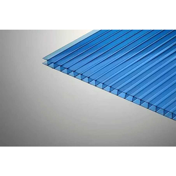 Сотовый поликарбонат 6 мм ПОЛИГАЛЬ ПРАКТИЧНЫЙ синий 2100х6000 мм